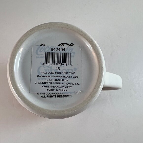 Gibson Coke Mug Coca Cola Cup 14 Oz Hand Holding Bottle Bubbles Coke Time - Picture 10 of 11